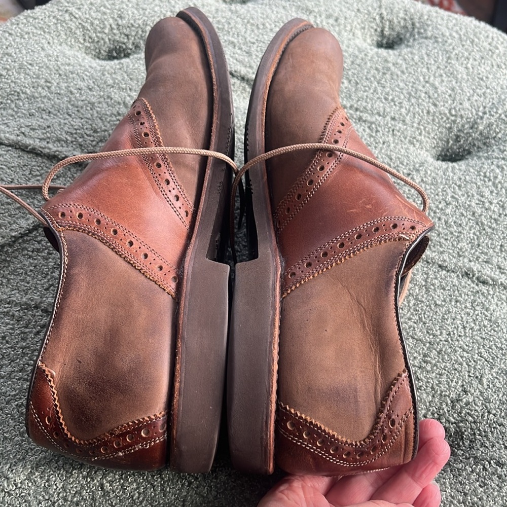 ALLEN EDMONDS I "Greenwood" Style Lace-Up Leather Oxford Shoes, 10.5 - Picture 6 of 11
